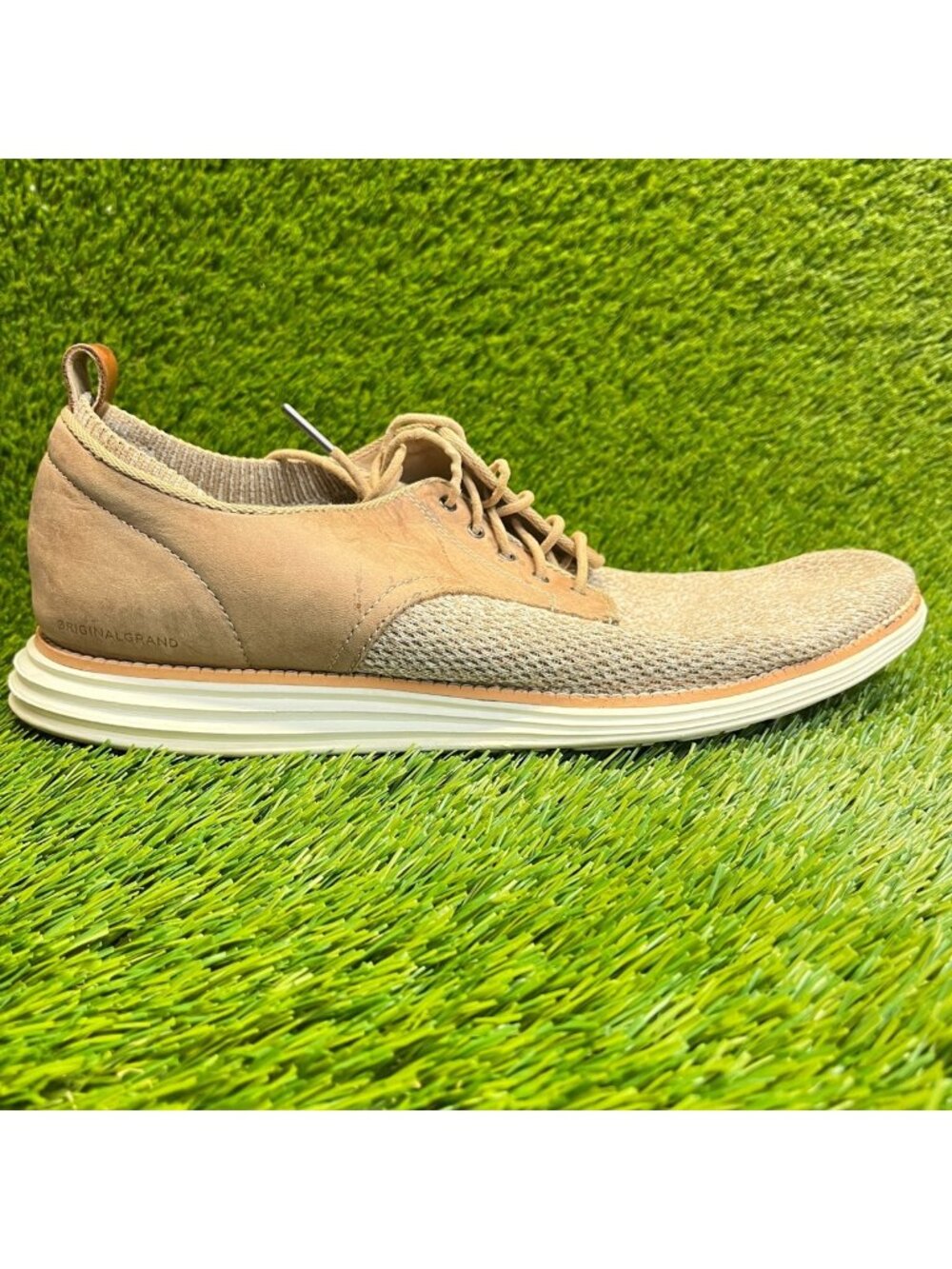 Cole Haan Original Grand Mens Size 12 Brown White Casual Classic Oxford Shoes